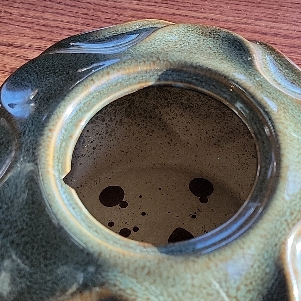 Ceramic Tabletop Fireplace 🔥. Unique Wavy Design. Fuel Not Included. - Picture 5 of 5